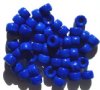 50 6x9mm Opaque Royal Blue Glass Crow Beads